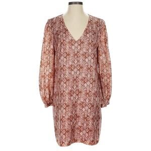 Anna Cate Women’s Emma burgandy snakeskin long sleeve sheath dress Size S